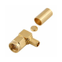 3.01.304 - SMA(male) angle for RG223 - Конектор SMA (штекер) кутовий для коаксіального кабелю RG223
