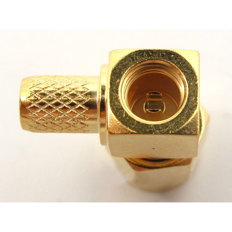 3.01.304 - Уголовой SMA (штекер) для RG223 - Коннектор SMA (штекер) угловой для коаксиального кабеля RG223