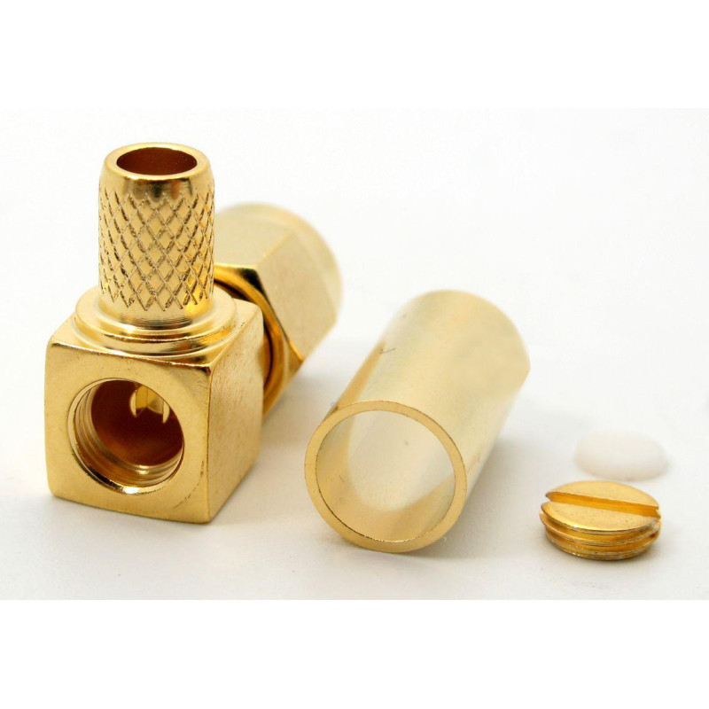 3.01.304 - Уголовой SMA (штекер) для RG223 - Коннектор SMA (штекер) угловой для коаксиального кабеля RG223