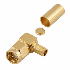 3.01.304 - SMA(male) angle for RG223 - Конектор SMA (штекер) кутовий для коаксіального кабелю RG223