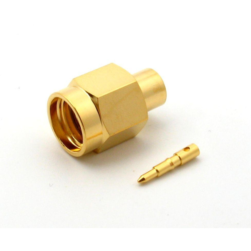 3.01.281 - SMA ШТЕКЕР ДЛЯ КАБЕЛЯ RG402 - Коннектор SMA (штекер) для коаксиального кабеля RG402