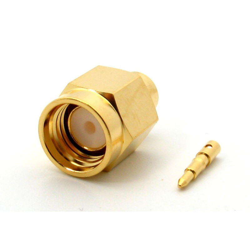 3.01.281 - SMA ШТЕКЕР ДЛЯ КАБЕЛЯ RG402 - Коннектор SMA (штекер) для коаксиального кабеля RG402