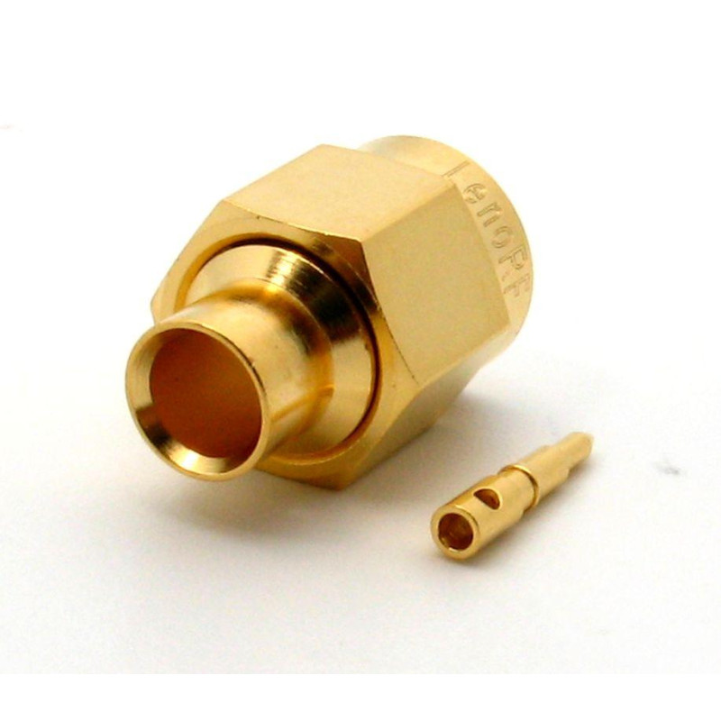 3.01.281 - SMA ШТЕКЕР ДЛЯ КАБЕЛЯ RG402 - Коннектор SMA (штекер) для коаксиального кабеля RG402
