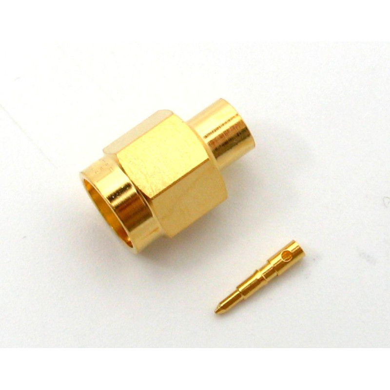 3.01.281 - SMA ШТЕКЕР ДЛЯ КАБЕЛЯ RG402 - Коннектор SMA (штекер) для коаксиального кабеля RG402