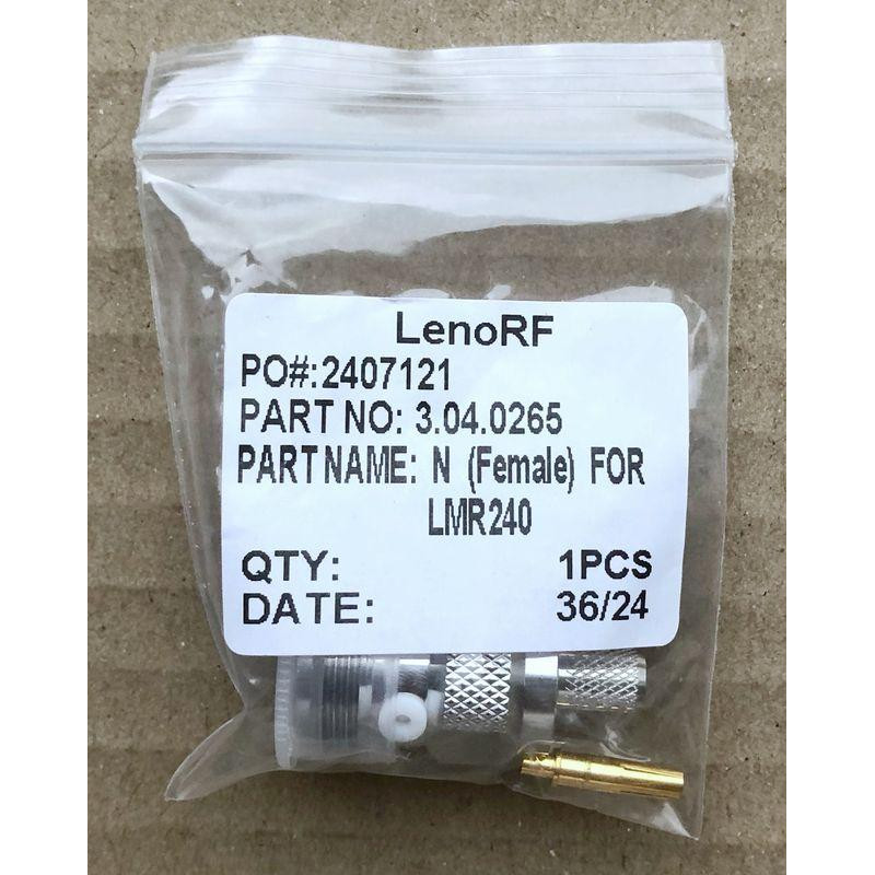 3.04.0265 - N(female) for LMR240 - Угловой коннектор N (гнездо) для коаксиального кабеля LMR240