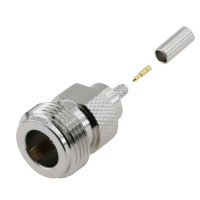 3.04.0265 - N(female) for LMR240 - Угловой коннектор N (гнездо) для коаксиального кабеля LMR240