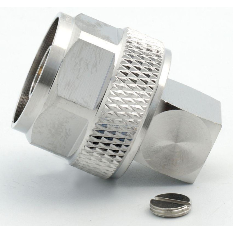 3.04.0266 - N(male) angle for 0.141 tin soaked semiflexible cable - Конектор N (штекер) кутовий