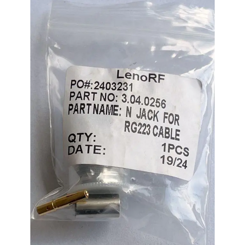 3.04.0256 - N JACK FOR RG223 CABLE - Конектор N(гніздо) для коаксіального кабелю RG223