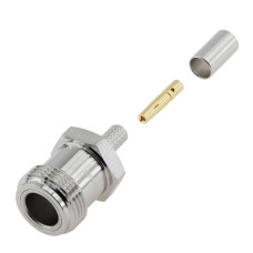 3.04.0256 - N JACK FOR RG223 CABLE - Коннектор N(гнездо) для коаксиального кабеля RG223