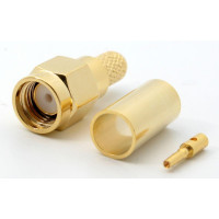 3.01.301 - RP-SMA (male) для RG223 - Коннектор RP-SMA (штекер) для коаксиального кабеля RG223