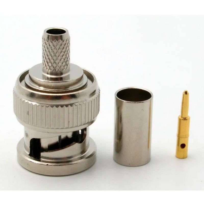 3.05.093 - BNC(male) for RG223 - Коннектор BNC (штекер) для коаксиального кабеля RG223, Leno RF (КНР)