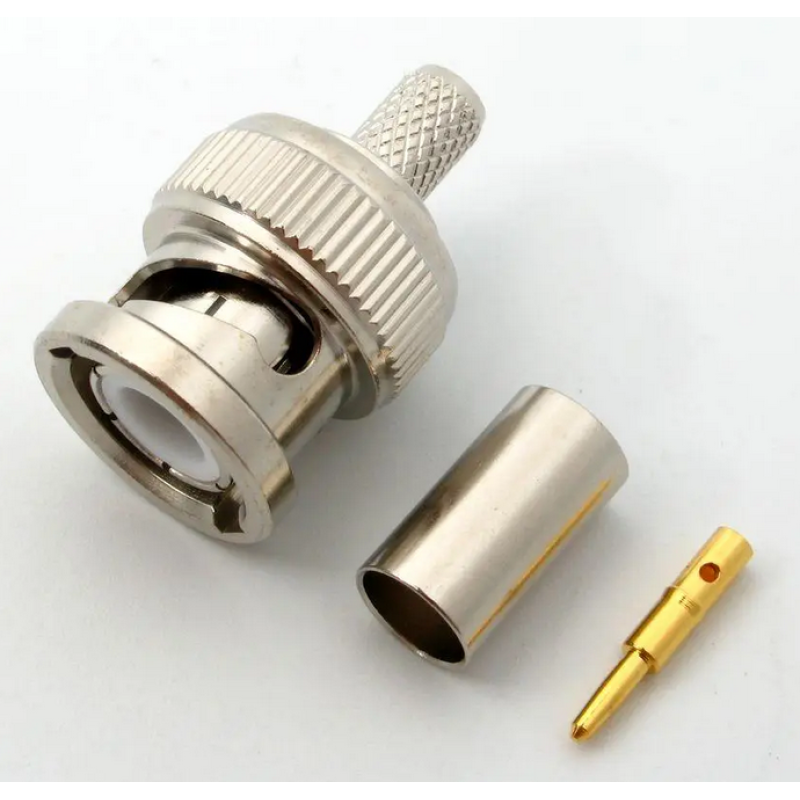 3.05.093 - BNC(male) for RG223 - Коннектор BNC (штекер) для коаксиального кабеля RG223, Leno RF (КНР)