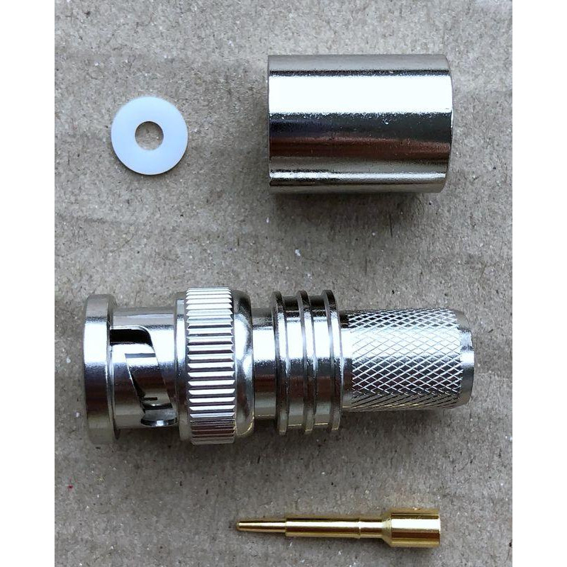 3.05.094 - BNC(male) for LMR400 - Конектор BNC(штекер) для коаксіального кабелю LMR400, Leno RF (КНР)