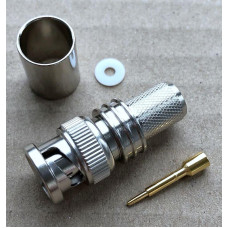 3.05.094 - BNC (male) для LMR400 - Коннектор BNC(штекер) для коаксиального кабеля LMR400, Leno RF (КНР)