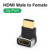 ADA-HDMI2.1-AUFM - Адаптер прохідний кутовий (до гори) HDMI гніздо - HDMI штекер