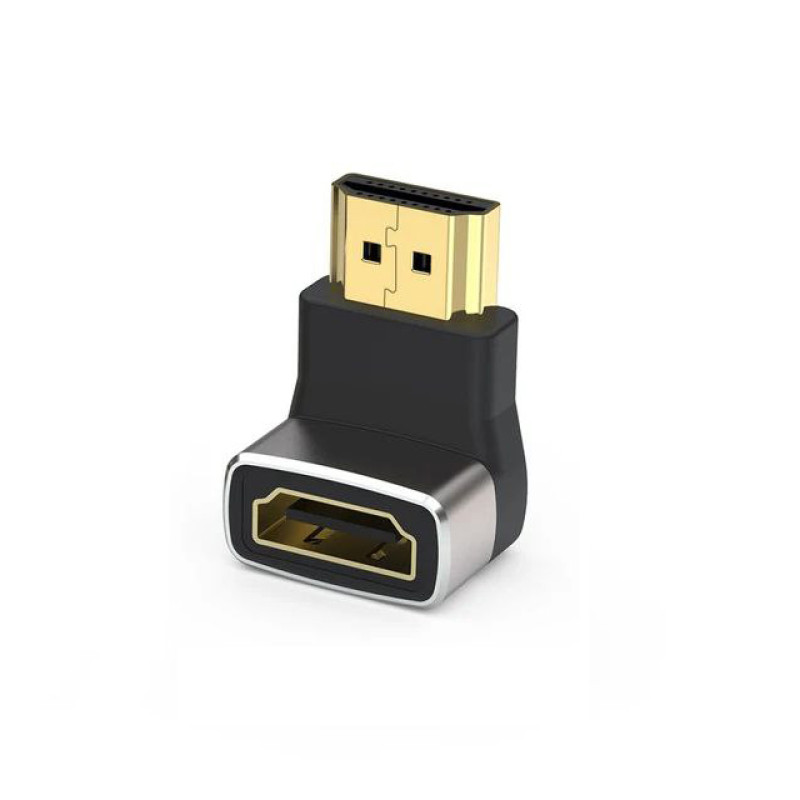 ADA-HDMI2.1-ADFM - Адаптер прохідний кутовий (донизу) HDMI гніздо - HDMI штекер
