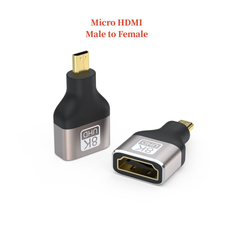 ADA-HDMI2.1AF-DM - Адаптер прохідний HDMI гніздо - micro HDMI штекер (тип D)
