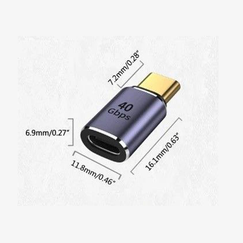 ADA-USBC4-FM - Адаптер проходной USB-C 4.0 гнездо - USB-C 4.0 штекер