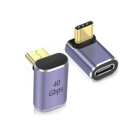 ADA-USBC4-DFM - Адаптер проходной угловой (вниз)з USB-C 4.0 гнездо - USB-C 4.0 штекер