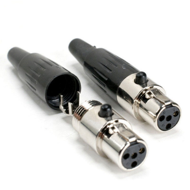 SA101-4P - Кабельний роз'єм mini XLR гніздо 4 кон., MOCO (КНР)