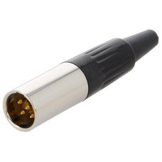 SA102-5P - Кабельный разъем mini XLR штекер 5 кон., MOCO (КНР)