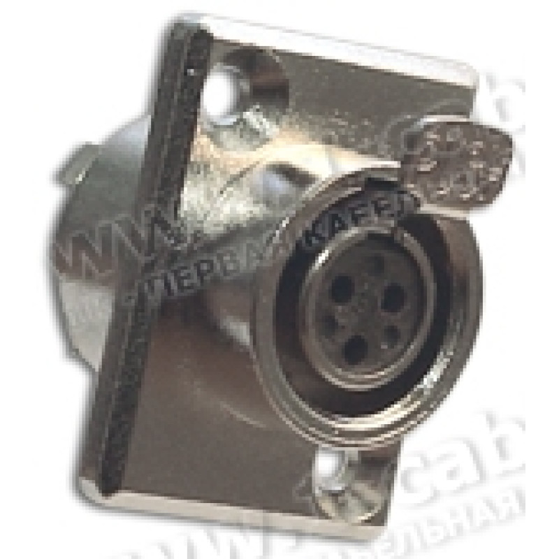 SA107-3P - Панельный разъем mini XLR гнездо 3 кон., панельный фланец 2-отв., MOCO (КНР)