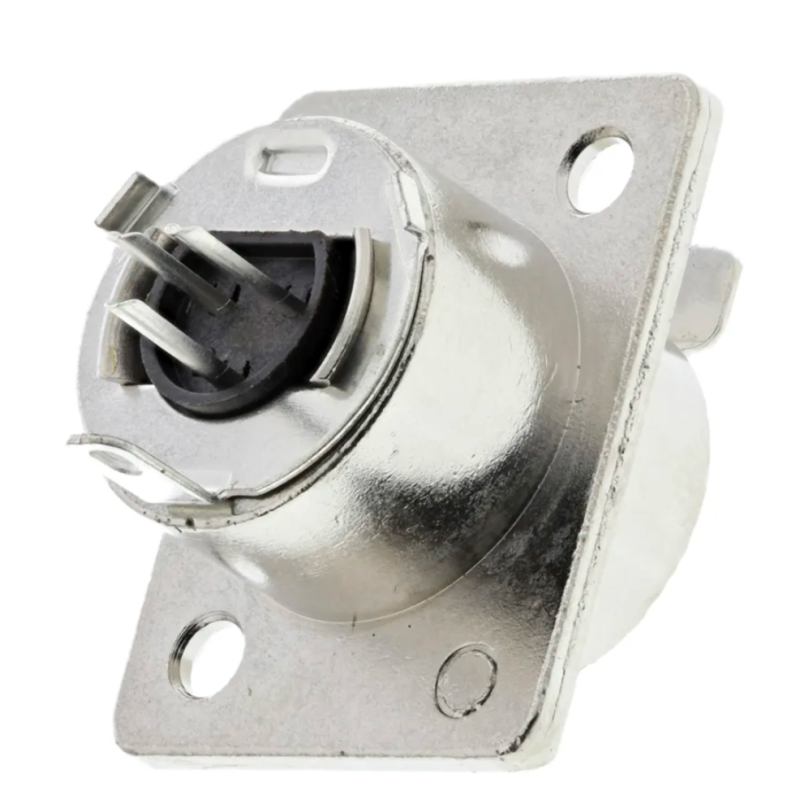 SA107-3P - Панельний роз'єм mini XLR гніздо 3 кон., панельний фланець 2-отв., MOCO (КНР)