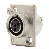 SA107-4P - Панельний роз'єм mini XLR гніздо 4 кон., панельний фланець 2-отв., MOCO (КНР)