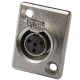 SA107-4P - Панельний роз'єм mini XLR гніздо 4 кон., панельний фланець 2-отв., MOCO (КНР)