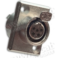 SA107-5P - Панельный разъем mini XLR гнездо 5 кон., панельный фланец 2-отв., MOCO (КНР)