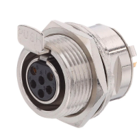 MX-PNL-6F - Панельный разъем mini XLR гнездо 6 кон., MOCO (КНР)