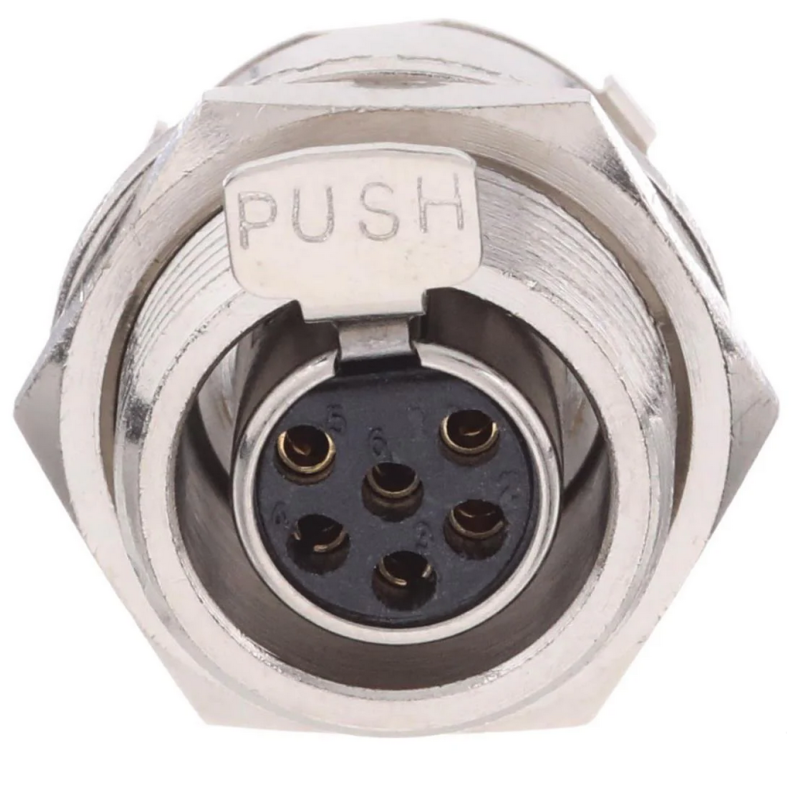 MX-PNL-6F - Панельний роз'єм mini XLR гніздо 6 кон., MOCO (КНР)