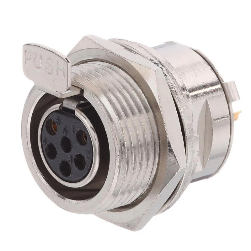 MX-PNL-6F - Панельний роз'єм mini XLR гніздо 6 кон., MOCO (КНР)