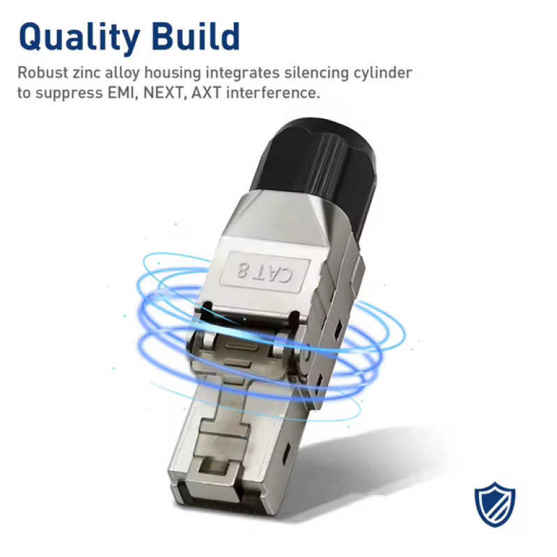 RJ45-ZTM-CAT8-SFTP-BK - Разъем RJ45 8P8C штекер для витой пары Cat8