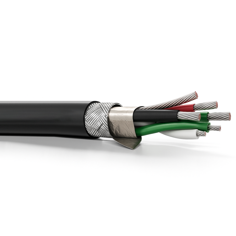 CAUSB2 - Кабель управління USB2.0, подвійний екран, 21P*26+2C*26+AB, діам.- 5.0 мм