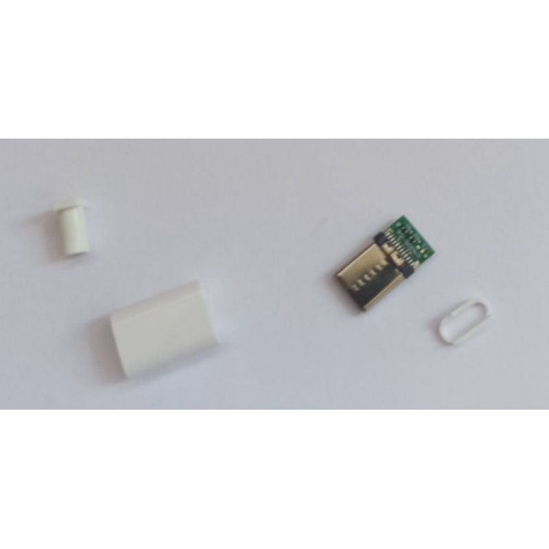 USB-CM01 - Разъем USB кабельный, штекер тип C, 4 контакта покрытие позолота 24К