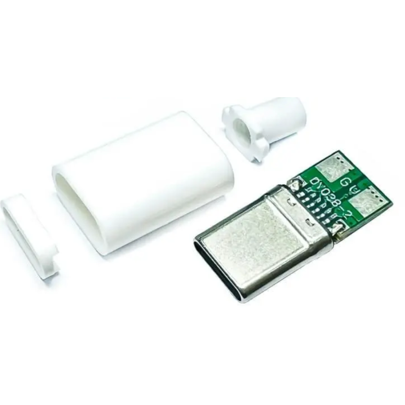 USB-CM01 - Разъем USB кабельный, штекер тип C, 4 контакта покрытие позолота 24К