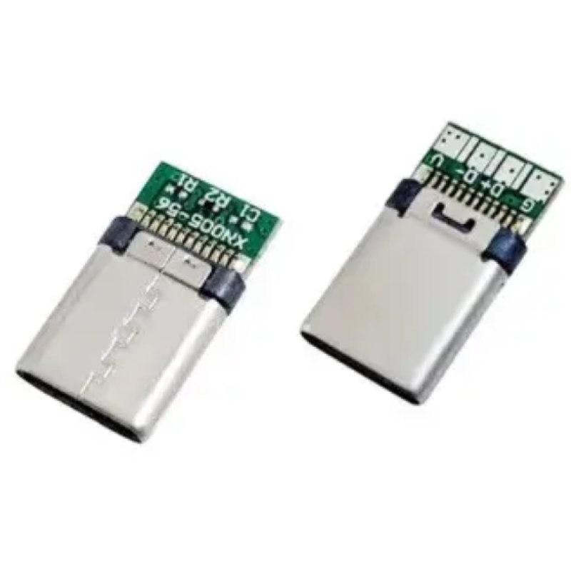 USB-CM01 - Разъем USB кабельный, штекер тип C, 4 контакта покрытие позолота 24К