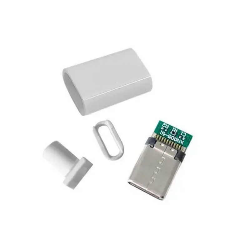 USB-CM01 - Разъем USB кабельный, штекер тип C, 4 контакта покрытие позолота 24К
