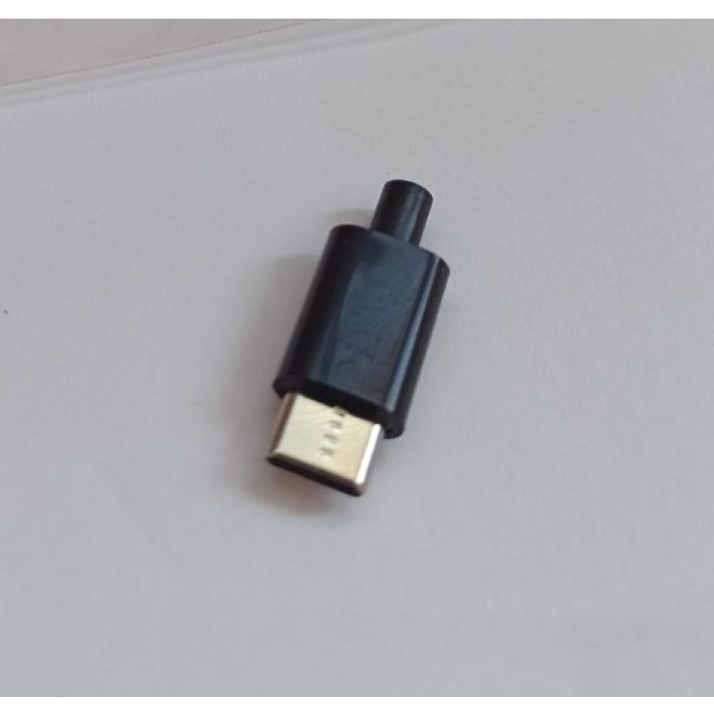 USB-CM02 - Разъем USB кабельный, штекер тип C, 4 контакта покрытие позолота 24К