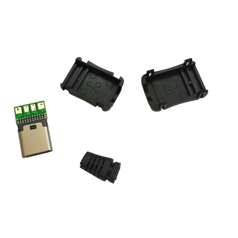 USB-CF - Разъем USB кабельный, гнездо тип C, 4 контакта покрытие позолота 24К