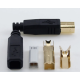 USB-BM - Разъем USB кабельный, штекер тип B,, 4 контакта покрытие позолота 24К