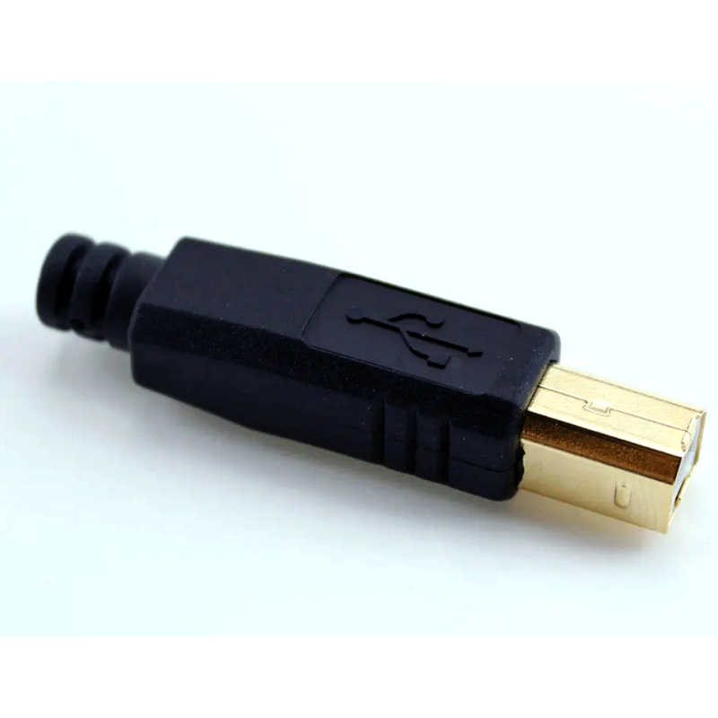 USB-BM - Разъем USB кабельный, штекер тип B,, 4 контакта покрытие позолота 24К