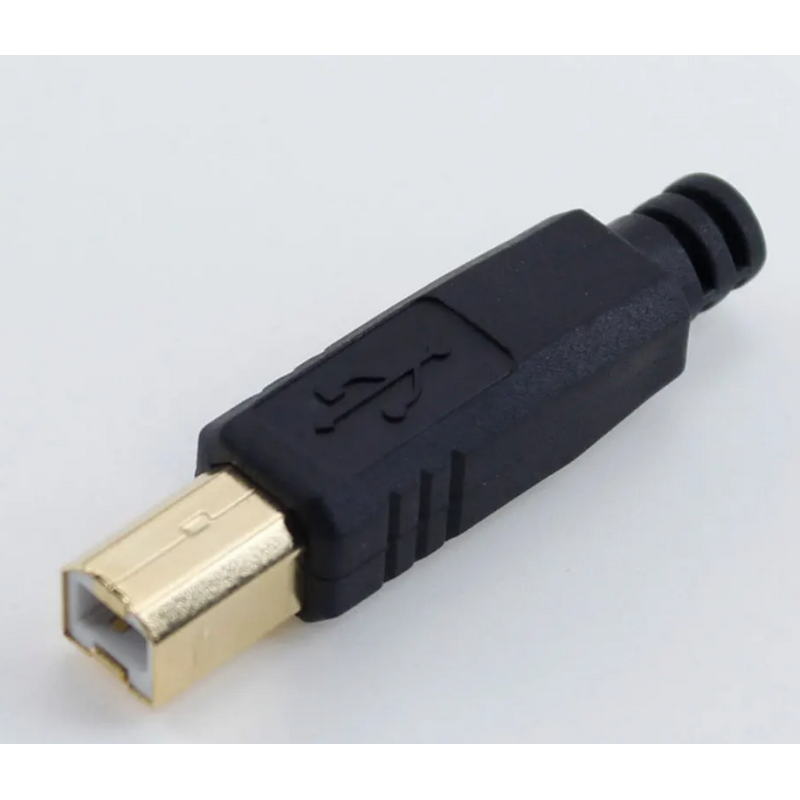 USB-BM - Разъем USB кабельный, штекер тип B,, 4 контакта покрытие позолота 24К