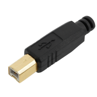 USB-BM - Разъем USB кабельный, штекер тип B,, 4 контакта покрытие позолота 24К