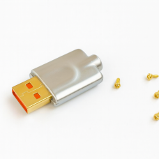 USB-AM2Y - Разъём USB кабельный, штекер тип А, 4 контакта покрытие позолота 24К