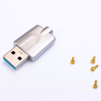 USB-AM3Y - Роз'єм USB кабельний, штекер тип А, 8 контактів покриття позолота 24К