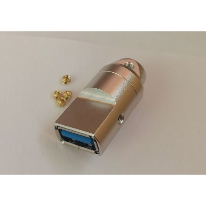 USB-AF2Y - Разъем USB кабельный, гнездо тип A, 4 контакта покрытие позолота 24К