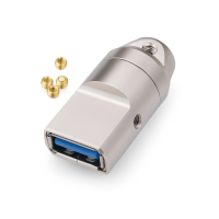 USB-AF2Y - Разъём USB кабельный, гнездо тип А, 4 контакта покрытие позолота 24К