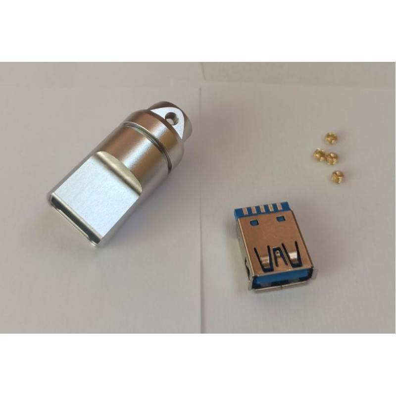 USB-AF3Y - Разъём USB кабельный, гнездо тип A, 8 контактов покрытие позолота 24К